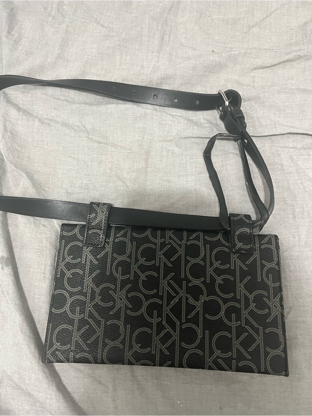 Calvin Klein Black Monogram Crossbody Bag